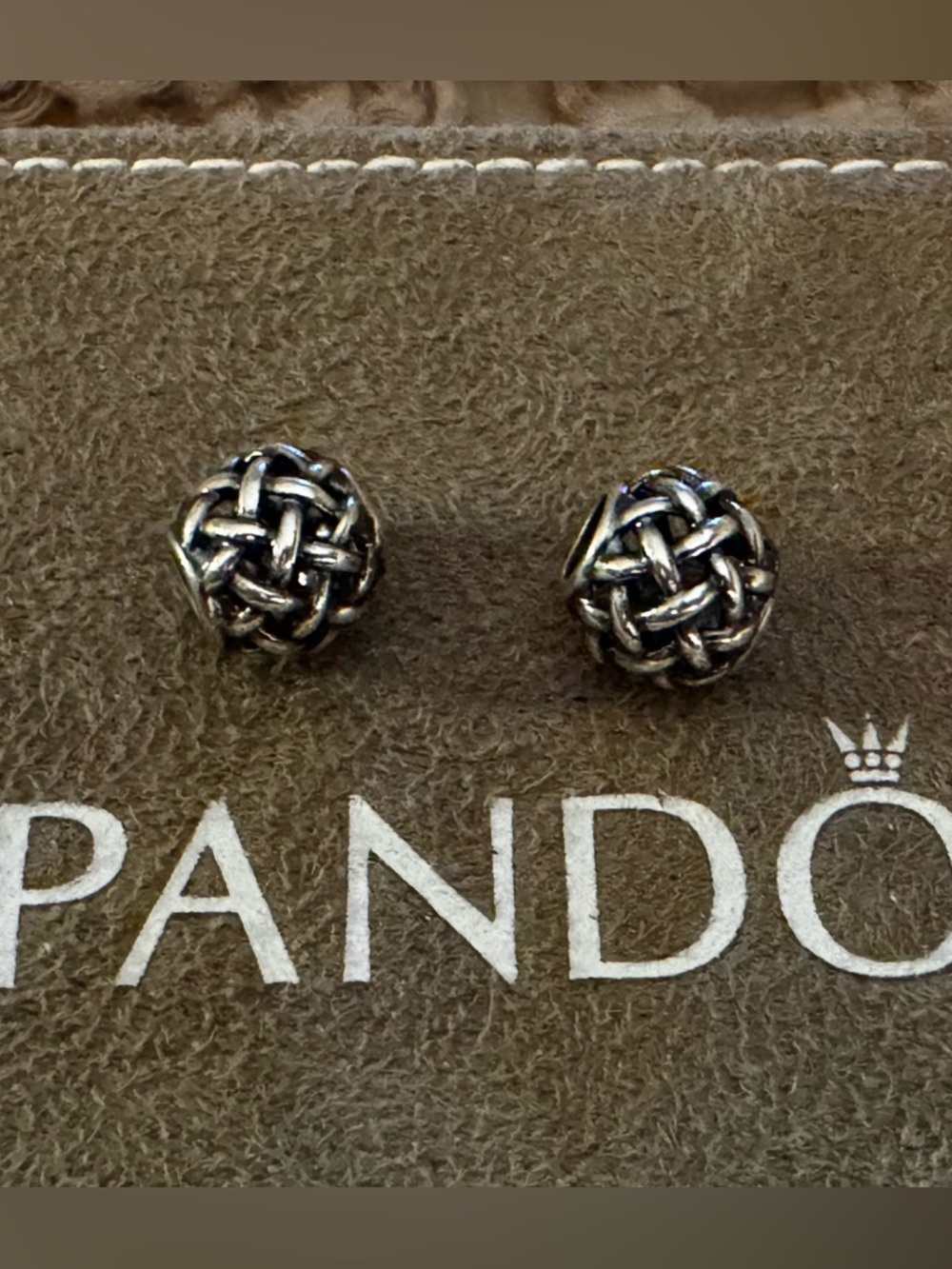 2 Authentic Retired Pandora Forever Entwined Charms